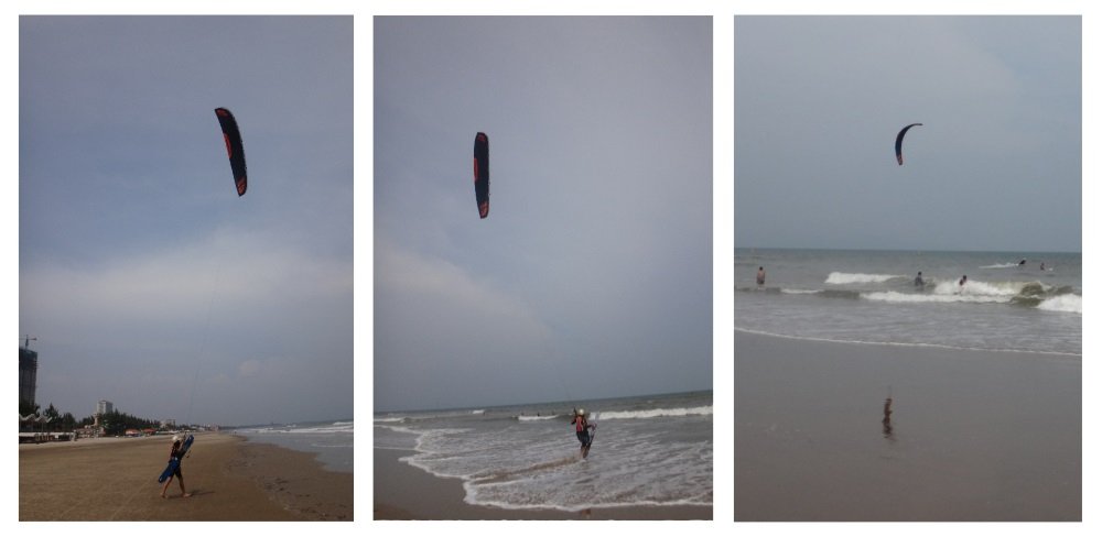 en moto por la playa de Vietnam kite lessons Vietnam