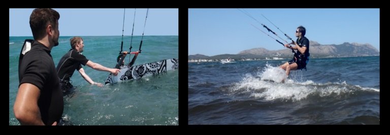 Kontrolle über den Kite behält kitesurfen Vietnam anfanger kitekurse Mui ne