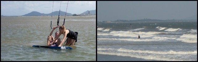 kitesurfing lessons vietnam both flat water and riding in waves