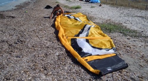 pour gonfler la voile de tube il faut une pompe d'air