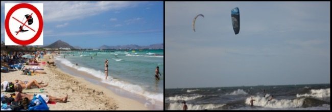 Ne naviguez pas sur des plages non autorisées ou entre baigneurs