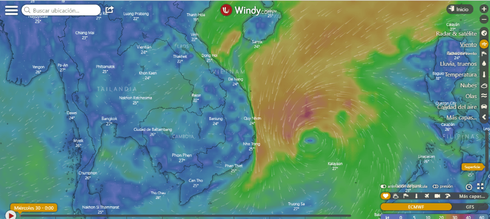 windy forecast 30-10-19