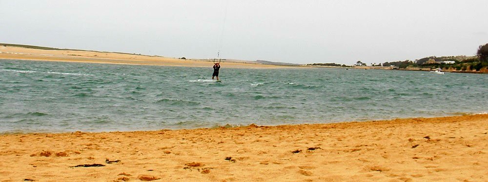 la derecha del spot kitesurf en Marruecos