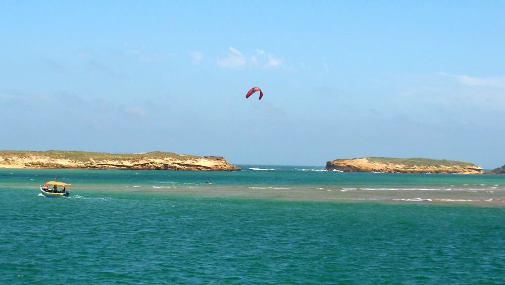 la entrada al lagoon Oualidia kitesurfing