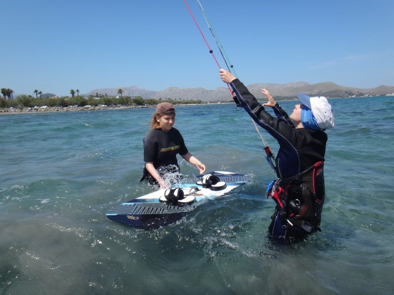 1 Agnieszka kitesurf en Mallorca