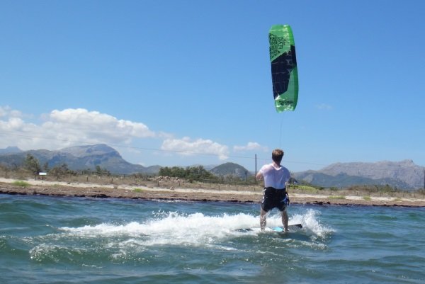 waterstart the first meters above the water riding kitesurfing lessons vietnam kite course November