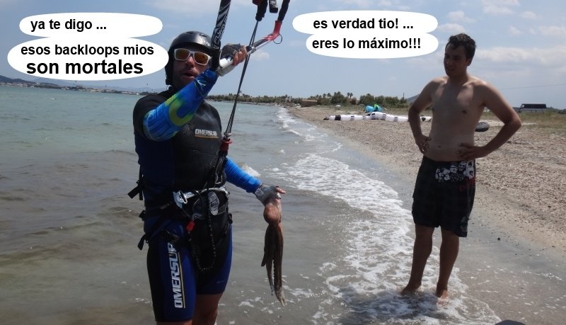 11 kitesurfing lessons vietnam - kite club AAN Mallorca - hostia, un pulpo